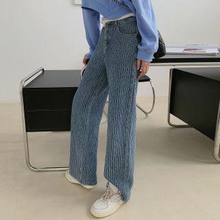 Woven Straight Leg Jeans