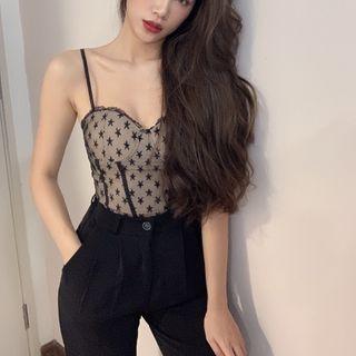 Star Pattern Spaghetti Strap Top