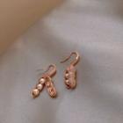 Faux Pearl Alloy Bean Dangle Earring 1 Pair - As Shown In Figure - One Size