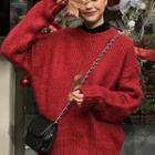 Plain Sweater P812178 - Green - One Size