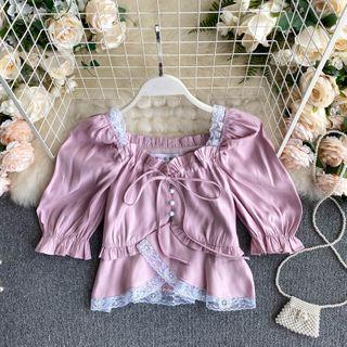 Lace Ruffle Top