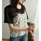 Lace-trim Floral Print Camisole Top
