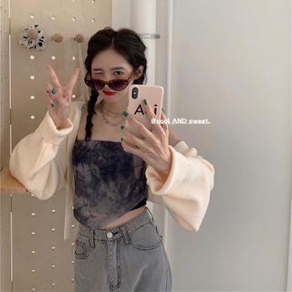 Cropped Cardigan / Tie-dye Camisole Top
