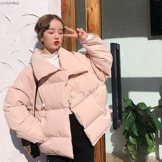 Plain Duffle-closure Padded Jacket