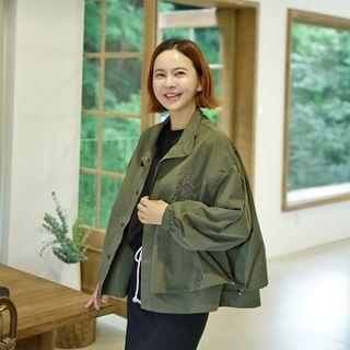 High-neck Embroidery Jacket