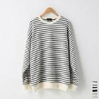 Round-neck Striped Knit Pullover