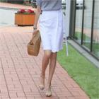 Tie-waist Linen Skirt
