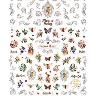 Floral Nail Art Decoration 406 - Floral - One Size