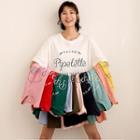 Short-sleeve Lettering Sleep Dress