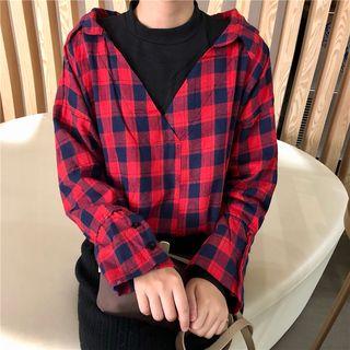 Inset Checked Shirt