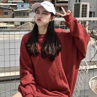 Letter Embroidered Long Sweatshirt