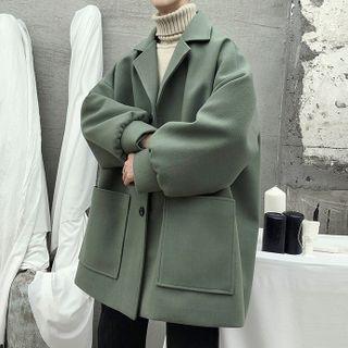 Couple Matching Pocket-front Plain Coat
