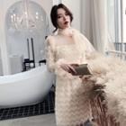 Sequined Long-sleeve Sheath Cocktail Dress