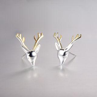 Sterling Silver Deer Stud Earrings