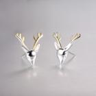 Sterling Silver Deer Stud Earrings
