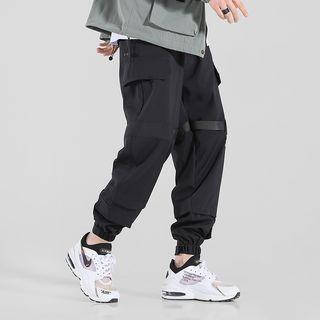 Lettering Harem Cargo Pants
