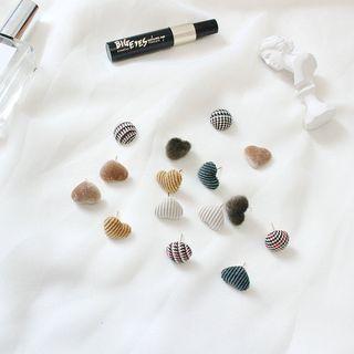 Houndstooth Heart Earring