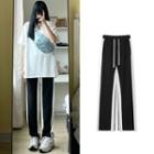 High Waist Two-tone Straight Leg Pants (various Designs)