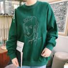 Face Print Pullover
