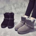 Studded Fleece-lined Snow Boots