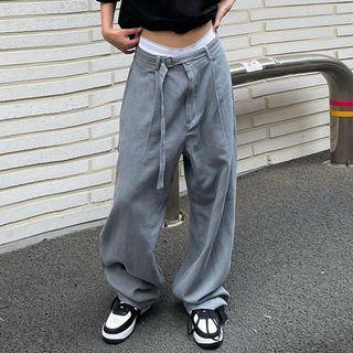 Low Waist Loose-fit Wide-leg Pants