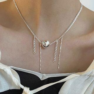 Ball Necklace Xl1832 - Silver - One Size