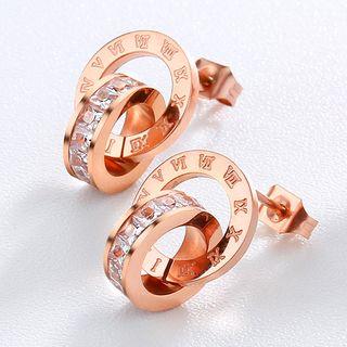 Rhinestone 18k Gold Earring