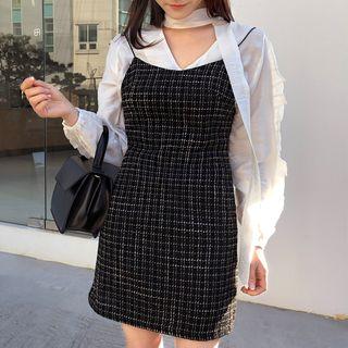 Tie-front Frilled-sleeve Top