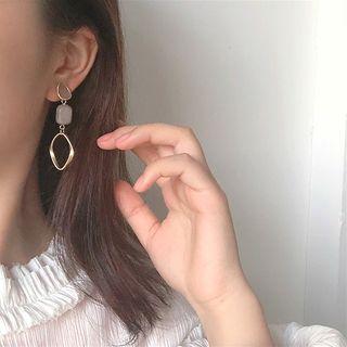 Irregular Alloy Hoop Dangle Earring 1 Pair - Gold -