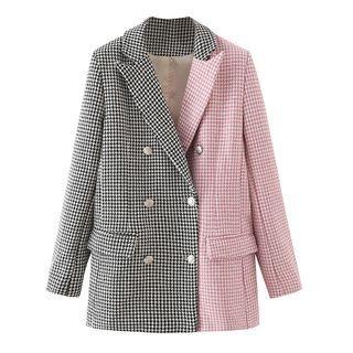 Two-tone Houndstooth Blazer