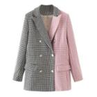 Two-tone Houndstooth Blazer