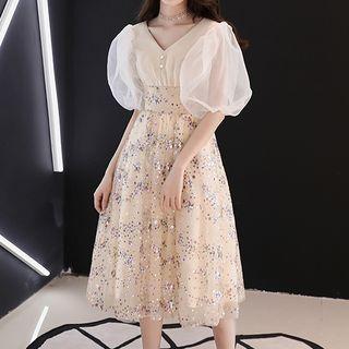 Sequined A-line Cocktail Dress