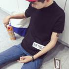 Applique Letter Short-sleeve T-shirt