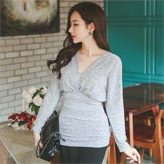 V-neck Tie-waist Top