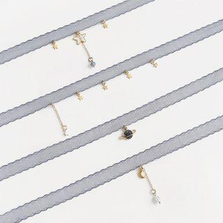 Alloy Pendant Lace Choker (various Designs)