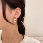 Strawberry Drop Earring 1 Pair - Silver Needle - Red - One Size