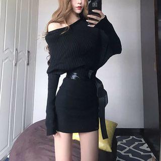 Plain Strap Knit Dress