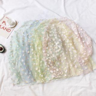 Floral Print Mesh Top