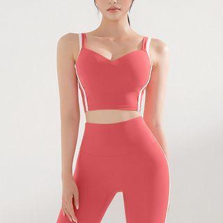 Set: Crop Sports Camisole Top + High-waist Leggings
