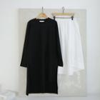 Set: Asymmetric Shift Dress + Gathered Skirt