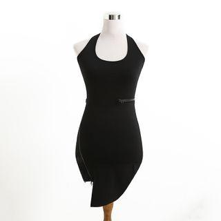 Halter Asymmetcal Bodycon Dress