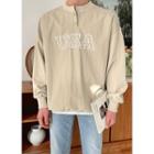 Usa Embroidered Henley-neck Sweatshirt