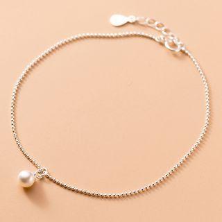 Faux Pearl Anklet As Shown In Figure - One Size