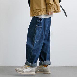 Stitch Pocket Detail Cargo Jeans