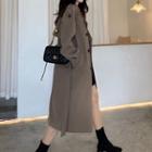 Notch Lapel Double-breasted Midi Trench Coat