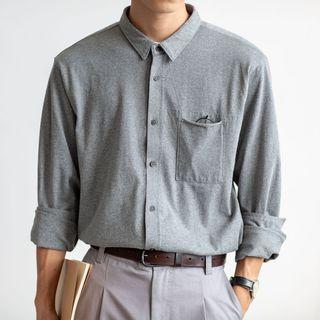 Long-sleeve Knitted Shirt