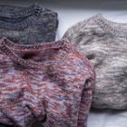 Round-neck Melange Knit Sweater
