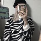 Striped Sweater Zebra - Black & White - One Size