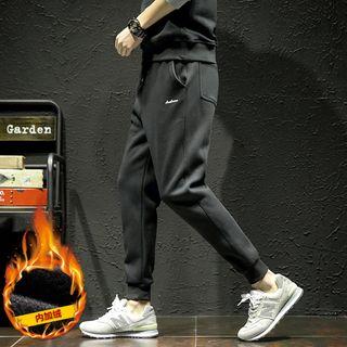 Drawstring Fleece-lining Sweatpants