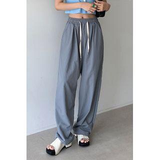 Couple Drawstring Nylon Pants